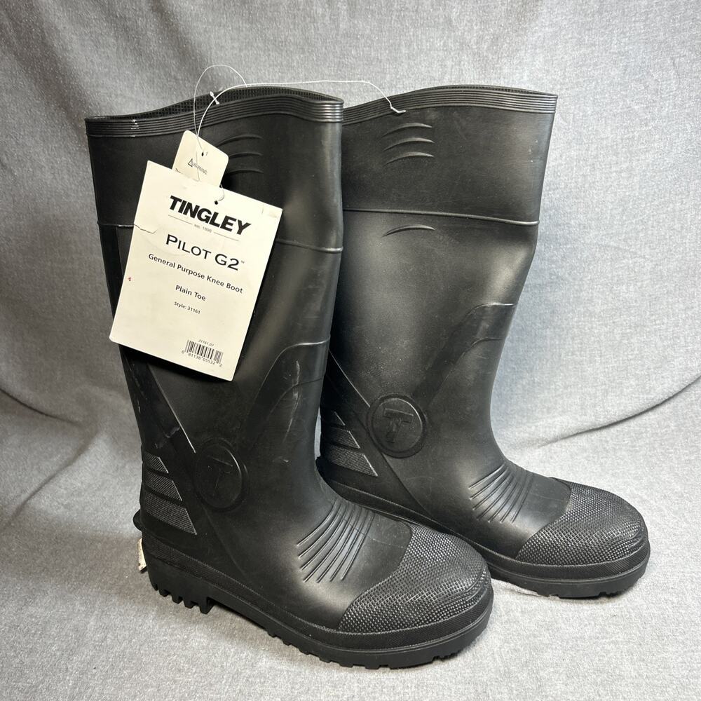 Tingley Pilot G2 31161 PVC Knee Boots Men’s 7 Women’s 9 Black New